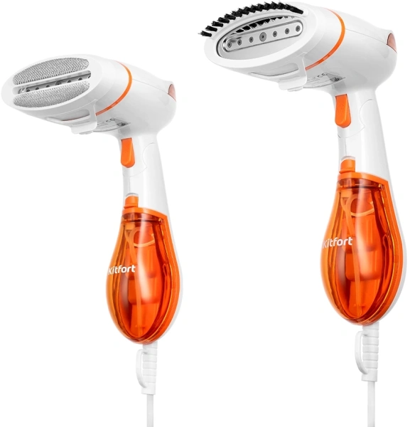 Отпариватель ручной Kitfort КТ-9191-2 1300Вт белый/оранжевый