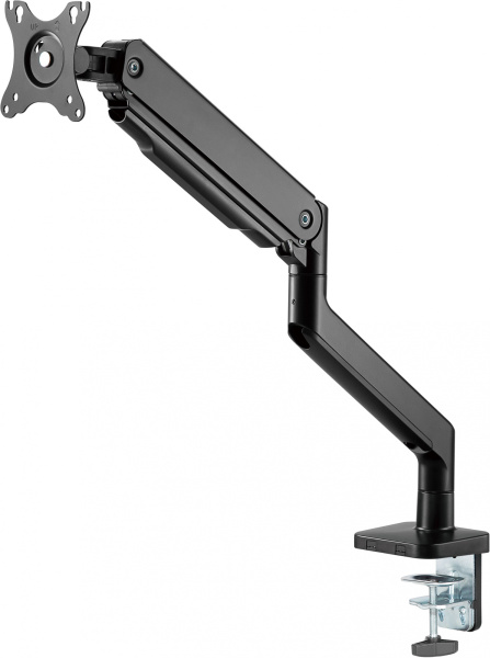 Кронштейн для мониторов Ultramounts UM730 черный 17"-45" макс.16кг крепление к столешнице поворот и