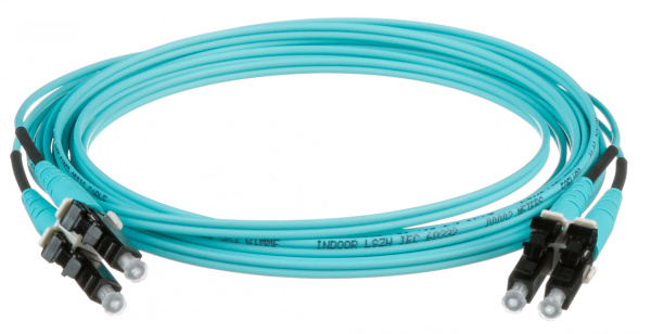 Патч-корд Panduit FX2ELLNLNSNM003 2x50/125 OM3 LC дуплекс-LC дуплекс 3м LSZH аквамарин