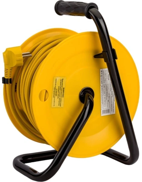 Сетевой удлинитель IEK Industrial 10м (4 розетки) черный/желтый (пакет ПЭ)