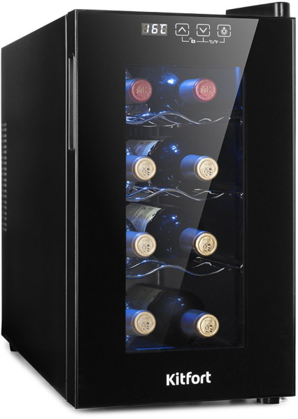 Винный шкаф Kitfort КТ-2419 1-нокамерн. черный мат.
