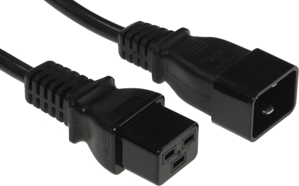 Шнур питания Lanmaster LAN-PP19/20-2.0-BK C19-C20 проводник.:3x1.5мм2 2м 220В 16А черный