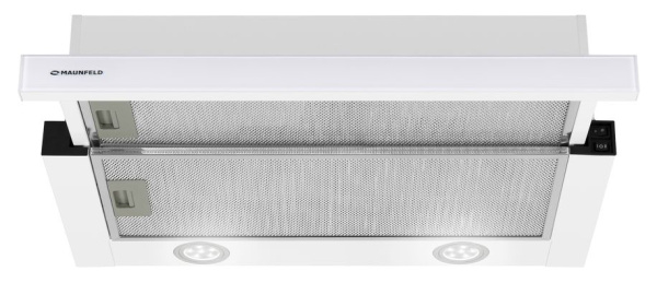 Вытяжка встраиваемая Maunfeld VS Fast Glass 60 белый управление: кулисные переключатели (1 мотор)