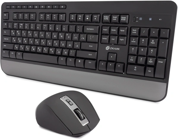 Клавиатура + мышь Оклик S290W клав:черный мышь:черный USB беспроводная Multimedia (351701)