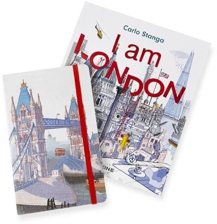 Блокнот Moleskine LIMITED EDITION I AM LONDON LEQP060IAMLO Large 130х210мм 240стр. слоновая кость страницы линейка твердая обложка белый