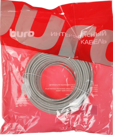 Патч-корд Buro UTP-5E-25M-G-LSZH UTP cat.5E 25м серый RJ-45 (m)-RJ-45 (m)
