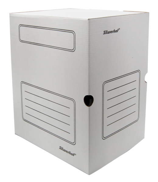 Короб архивный Silwerhof КА-200БЕЛЫЙ микрогофрокартон корешок 200мм A4 260x320x200мм