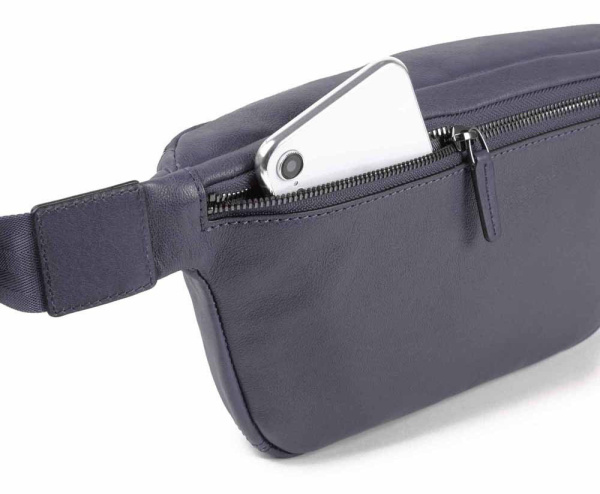 Сумка на пояс Piquadro Black Square CA2174B3/BLU4 синий натур.кожа