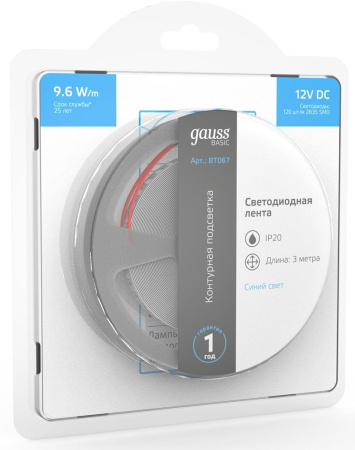 Лента светодиод. Gauss Basic 3м (BT067)