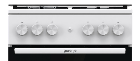 Плита Газовая Gorenje GGI5A21WH белый (стеклянная крышка) реш.сталь