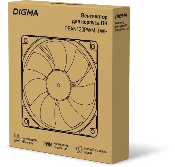 Вентилятор Digma DFAN120PWM-1WH 120x120 4-pin Ret