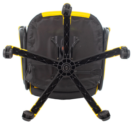 Кресло игровое Zombie GAME 17 черный/желтый текстиль/эко.кожа крестов. пластик