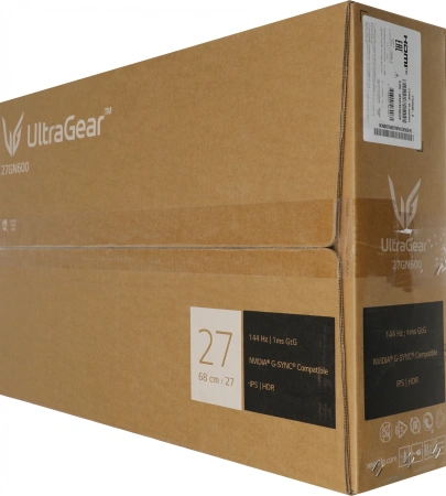 Монитор LG 27" UltraGear 27GN600-B черный IPS LED 1ms 16:9 HDMI матовая 350cd 178гр/178гр 1920x1080 144Hz FreeSync DP FHD 5.8кг