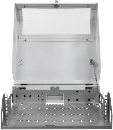 Шкаф коммутационный NTSS (NTSS-SOHO5U) настенный 5U 520x140мм пер.дв.стекл несъемн.бок.пан. 80кг бел