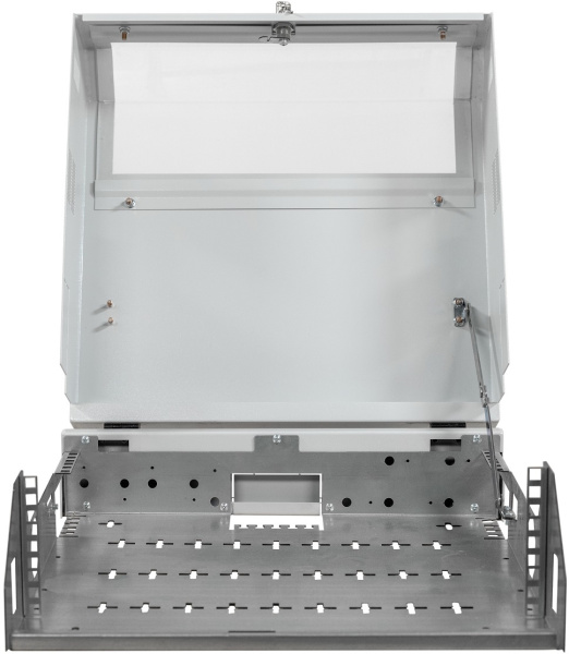 Шкаф коммутационный NTSS (NTSS-SOHO5U) настенный 5U 520x140мм пер.дв.стекл несъемн.бок.пан. 80кг бел