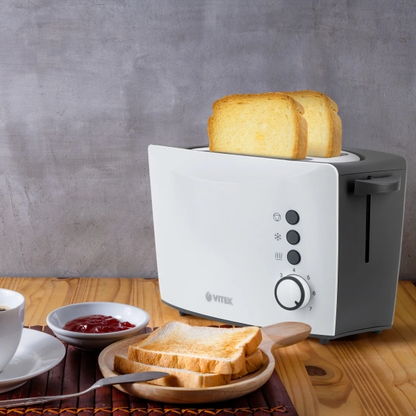 Тостер Vitek VT-7166 800Вт черный/белый