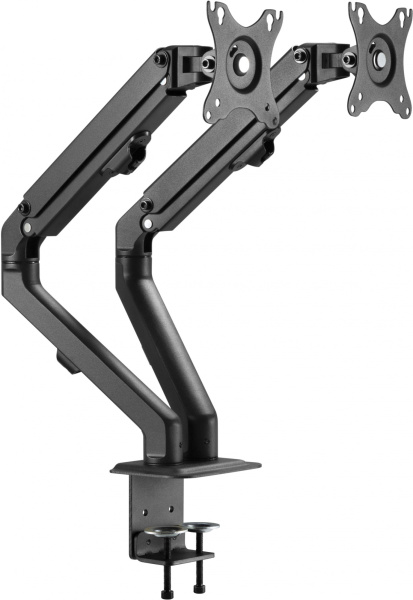 Кронштейн для мониторов Ultramounts UM729 черный 17"-27" макс.7кг крепление к столешнице поворот и н