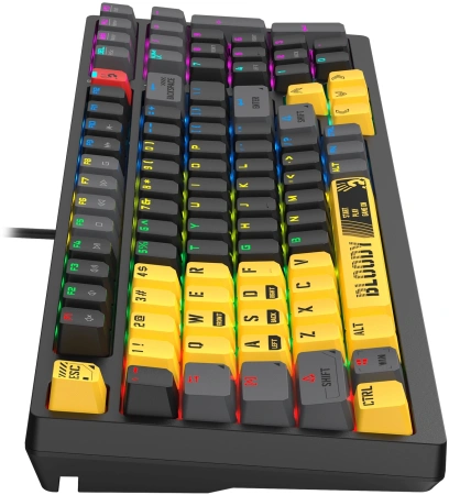 Клавиатура A4Tech Bloody S98 Sports Lime BLMS Plus механическая желтый/серый USB for gamer LED (S98