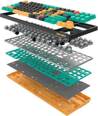 Клавиатура A4Tech Bloody AT87 Renegade механическая черный/зеленый USB for gamer LED (AT87)