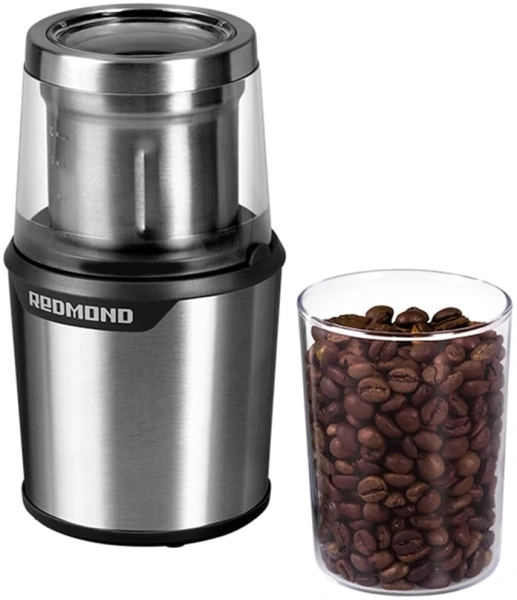 Кофемолка Redmond RCG-M1607 280Вт сист.помол.:ротац.нож вместим.:90гр серебристый