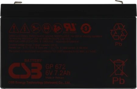 Батарея для ИБП CSB GP672 6В 7Ач