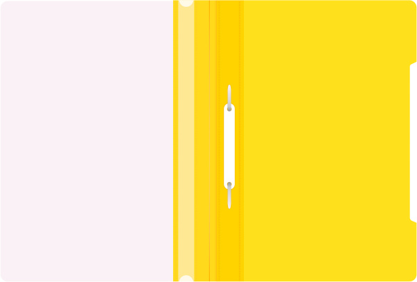 Папка-скоросшиватель Бюрократ -PS20YEL A4 прозрач.верх.лист пластик желтый 0.12/0.16