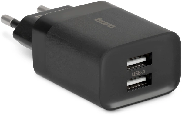 Сетевое зар./устр. Buro BUWE1 10.5W 2.1A 2xUSB универсальное черный (BUWE10S200BK)