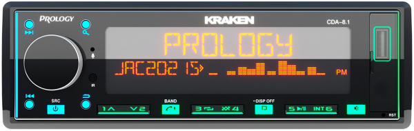 Автомагнитола Prology CDA-8.1 KRAKEN 1DIN 8x65Вт RDS (PRCDA8.1KRAKEN)