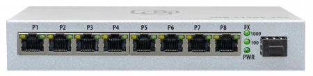 Коммутатор SNR SNR-S1908-1GS (L2) 8x100Мбит/с 1SFP неуправляемый