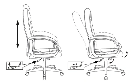 Кресло руководителя Бюрократ CH 002 Fabric черный 3C11 крестов. пластик