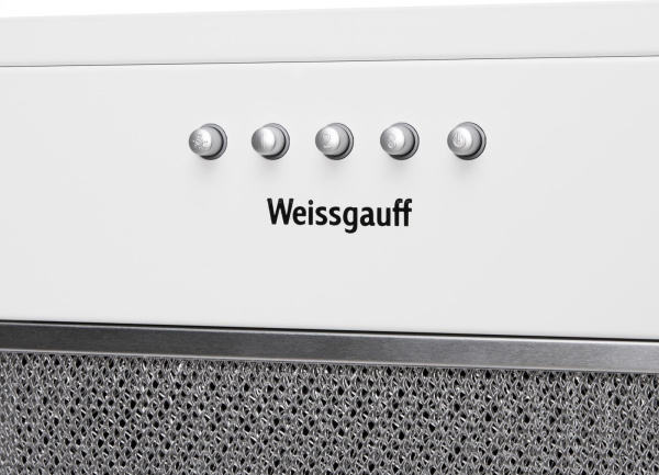 Вытяжка встраиваемая Weissgauff Alpha 50 PB WH белый управление: кнопочное (1 мотор)