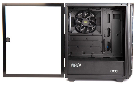 Корпус Hiper DCB черный без БП ATX 5x120mm 5x140mm 1xUSB2.0 1xUSB3.0 audio bott PSU