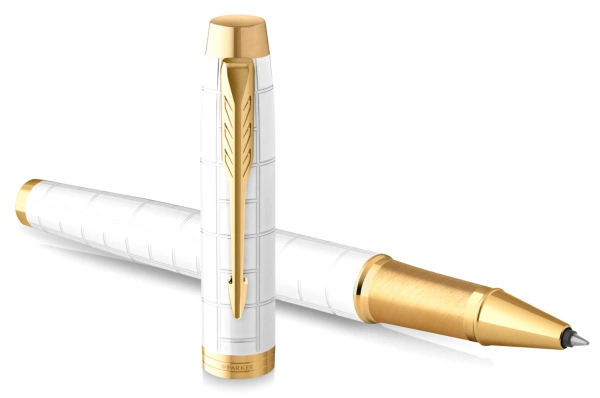 Ручка роллер Parker IM Premium T318 (CW2143646) Pearl GT F черн. черн. подар.кор.