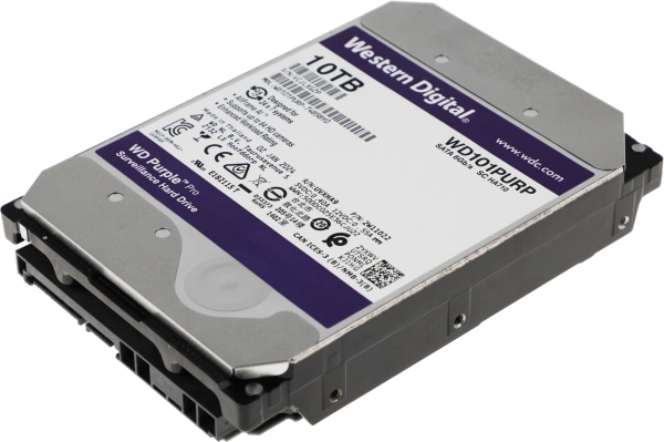 Жесткий диск WD SATA-III 10Tb WD101PURP Video Purple Pro (7200rpm) 256Mb 3.5"