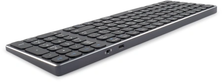 Клавиатура Оклик K767W черный/серебристый USB беспроводная BT/Radio slim Multimedia (2002135)