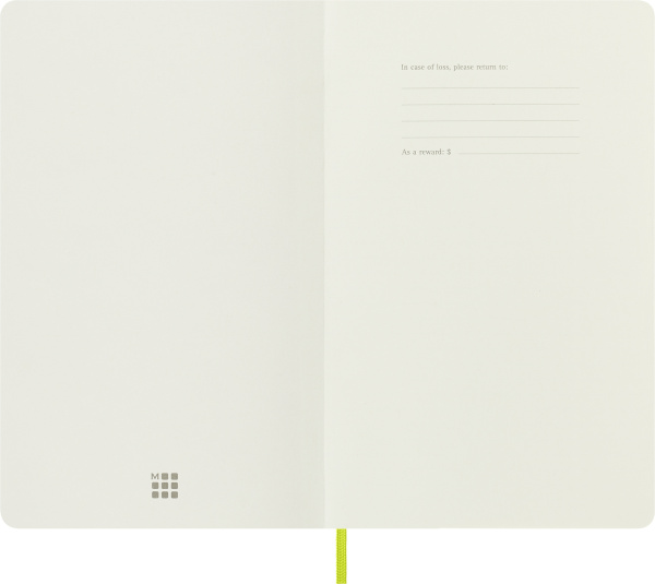 Блокнот Moleskine CLASSIC SOFT QP616C2 Large 130х210мм 192стр. линейка мягкая обложка лайм