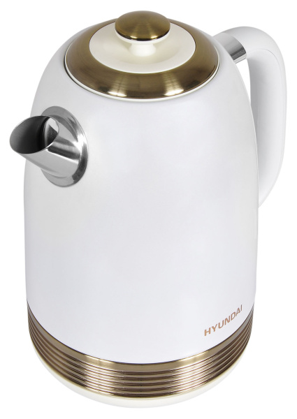 Чайник электрический Hyundai HYK-S4500 1.7л. 2200Вт жемчужный/золотистый (корпус: нержавеющая сталь/пластик)