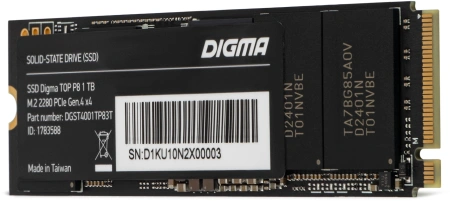 Накопитель SSD Digma PCI-E 4.0 x4 1Tb DGST4001TP83T Top P8 M.2 2280