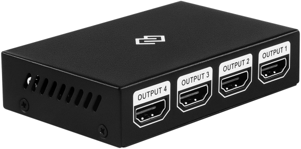 Сплиттер аудио-видео Digma DHSP-v1.4x4 HDMI (f)/4xHDMI (f) черный