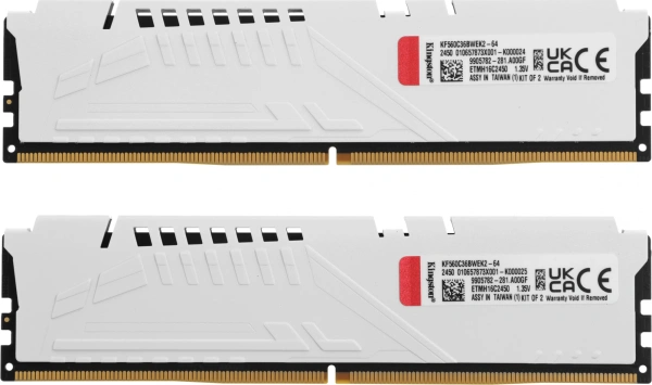 Память DDR5 2x32GB 6000MHz Kingston KF560C36BWEK2-64 Fury Beast RTL Gaming PC5-48000 CL36 DIMM 288-pin 1.35В dual rank с радиатором Ret