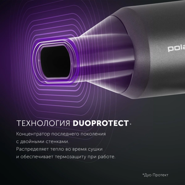 Фен Polaris PHD 2044Ti 1900Вт графит
