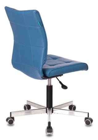 Кресло Бюрократ CH-330M синий Orion-03 эко.кожа крестов. металл хром