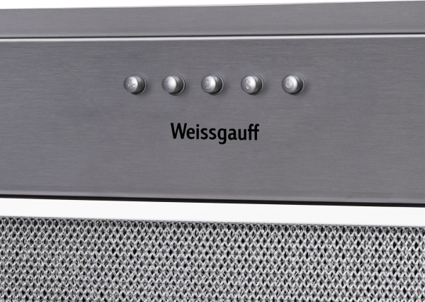 Вытяжка встраиваемая Weissgauff Alpha 50 PB IX нержавеющая сталь управление: кнопочное (1 мотор)