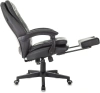 Кресло руководителя Бюрократ T-9950MSG-F черный эко.кожа крестов. пластик подст.для ног