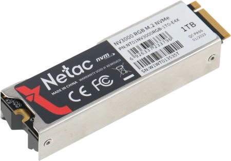 Накопитель SSD Netac PCIe 3.0 x4 1TB NT01NV3000RGB-1T0-E4X NV3000 RGB M.2 2280