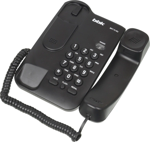 Телефон проводной BBK BKT-74 RU черный