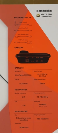 Наушники с микрофоном Steelseries Arctis Pro + GameDAC белый 3м мониторные оголовье (61454)