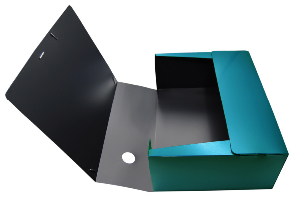 Папка архивная на резинке Silwerhof Perlen 311915-75 полипропилен 1мм корешок 100мм A4 зеленый металлик