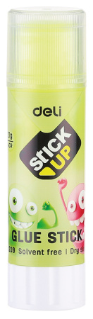 Клей-карандаш Deli EA20900 21гр корп.ассорти/прозрачный дисплей картонный детский Stick UP