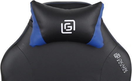 Кресло игровое Оклик Cooldown черный/синий сиденье черный/синий искусст.кожа/сетка с подголов. крест